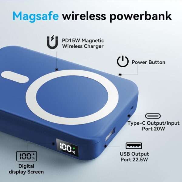 Limited Time Deal 85%OFF! Magnetic Power Bank, 10000mAh Wireless Portable Charger - Image 7