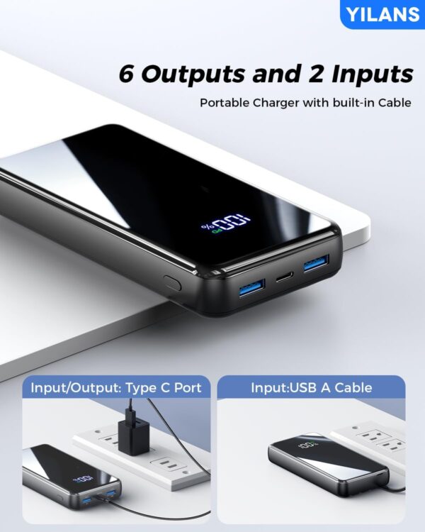 Limited Time Deals 81%OFF!  Portable Charger, 42800mAh Power Bank Built-in Cable, 22.5W PD USB - Image 7