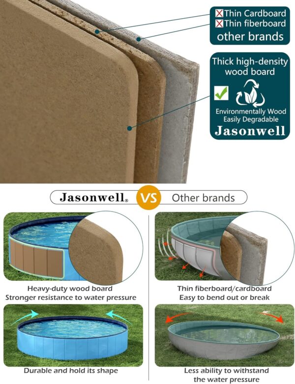 Limited Time Deals 34%OFF! Jasonwell Foldable Dog Pet Bath Pool Collapsible Dog Pet Pool Bathing Tub - Image 6