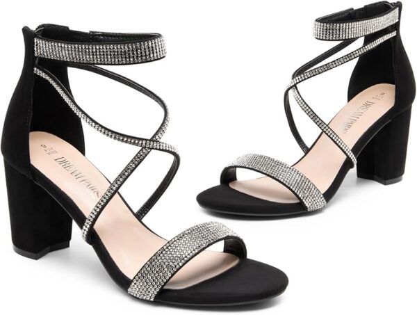 Limited Time Deal 17%OFF! DREAM PAIRS Women's Chunk Low Heel Pump Sandals - Image 6