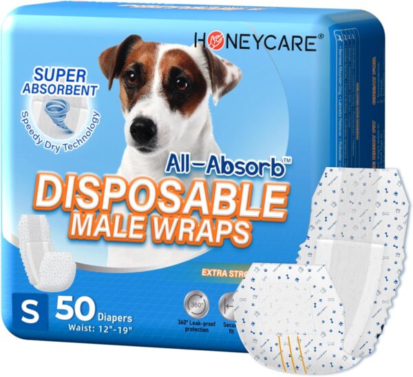 Limited Time Deal 15 %OFF!  HONEY CARE All-Absorb A26 Male Dog Wrap