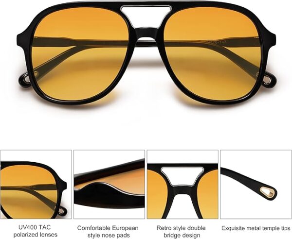 Limited Time Deal 36%OFF! SOJOS Retro Polarized Aviator Sunglasses - Image 3