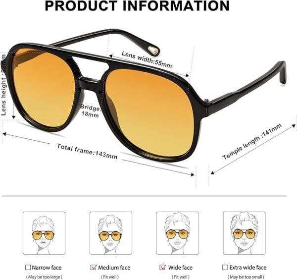 Limited Time Deal 36%OFF! SOJOS Retro Polarized Aviator Sunglasses - Image 5