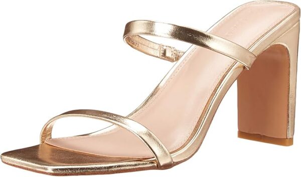 Limited Time Deal 47%OFF!  The Drop Women's Avery Square Toe Two Strap High Heeled Sandal