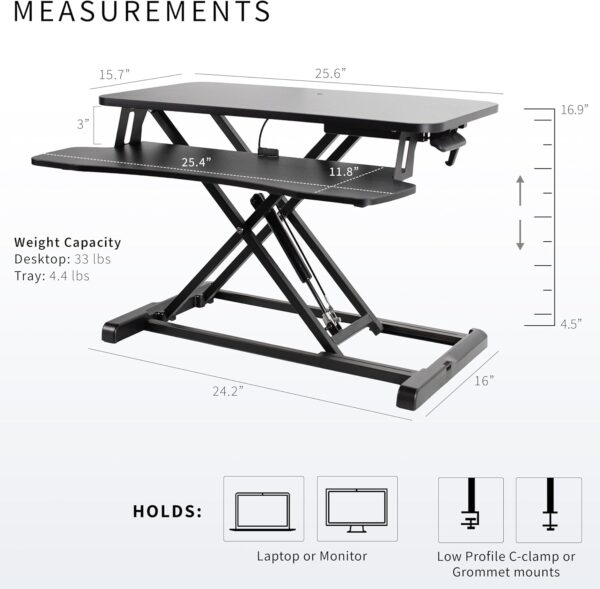 Limited Time Deal 17%OFF! VIVO 26 inch Desk Converter, K Series, Height Adjustable Sit - Image 4