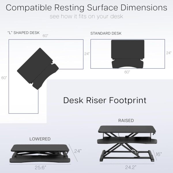 Limited Time Deal 17%OFF! VIVO 26 inch Desk Converter, K Series, Height Adjustable Sit - Image 7