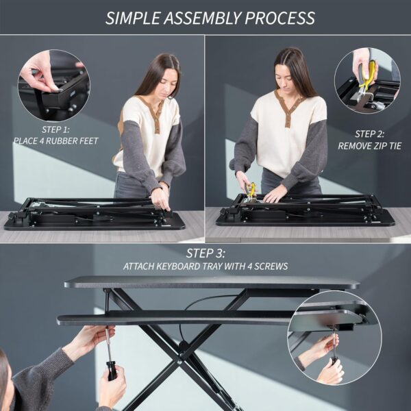 Limited Time Deal 17%OFF! VIVO 26 inch Desk Converter, K Series, Height Adjustable Sit - Image 8