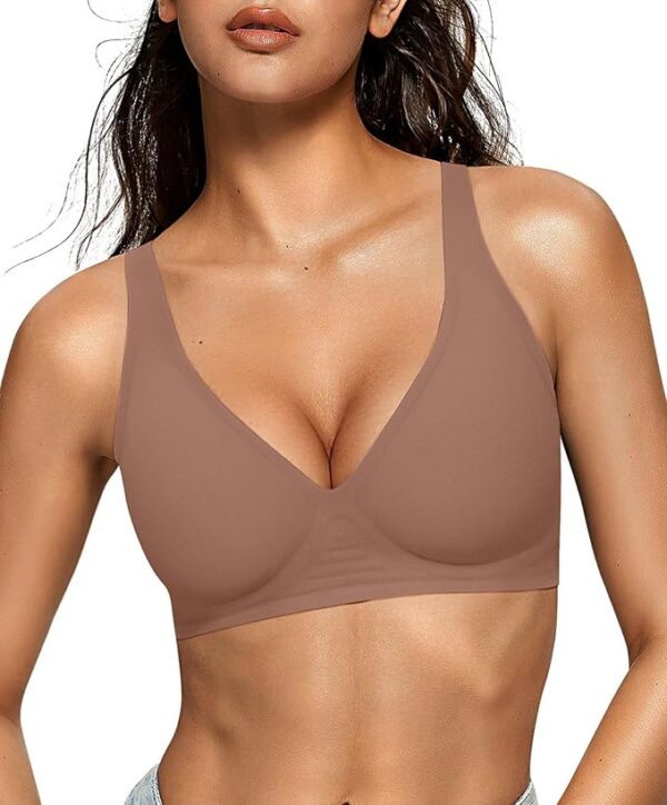 Limited Time Deal 26%OFF! OEAK Womens Deep V Bras Wireless Comfortable Bra