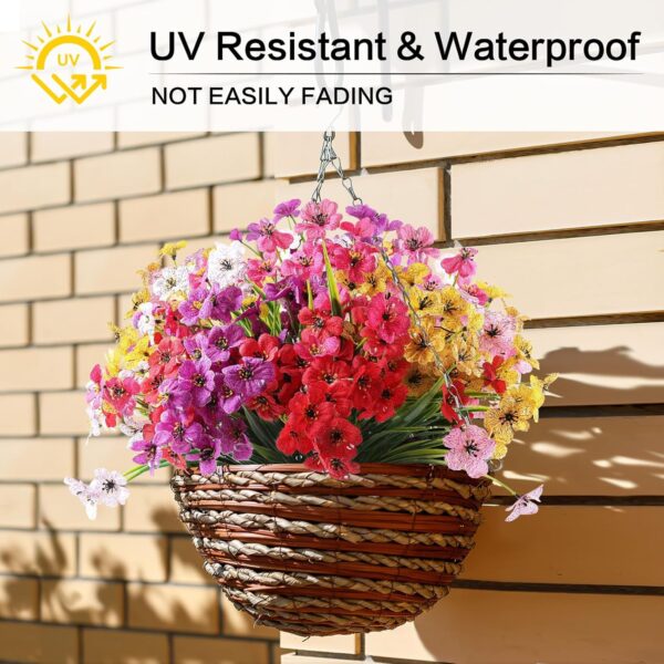 Limited Time Deal 27%OFF! 24 Bundles Artificial Flowers for Outdoor - Image 5