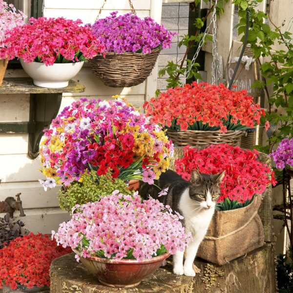 Limited Time Deal 27%OFF! 24 Bundles Artificial Flowers for Outdoor - Image 8