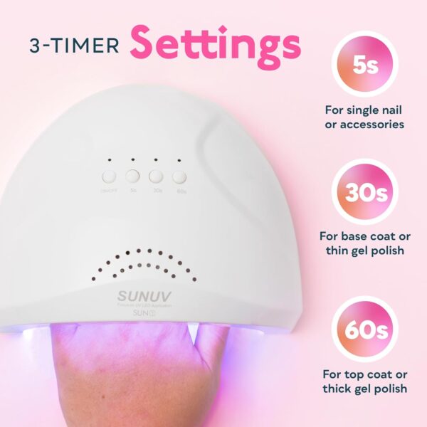 Limited Time Deal 47%OFF! SUNUV UV LED Nail Lamp, Gel Light for Nail Polish UV Dryer - Image 4