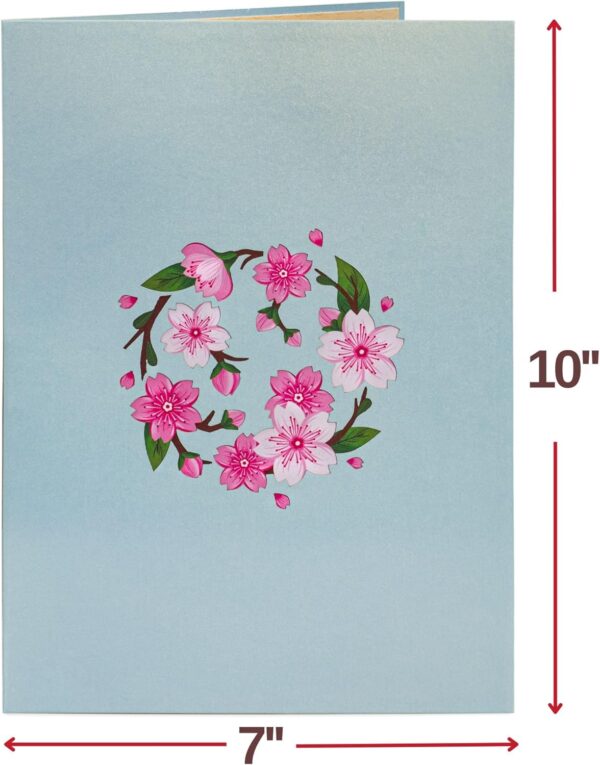 Limited Time Deal 10%OFF! Paper Love 3D Cherry Blossom Flower Bouquet Pop Up Card, - Image 4
