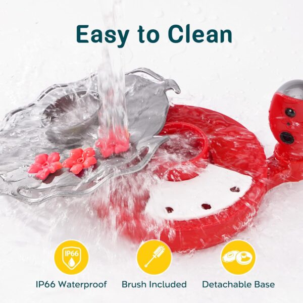 Limited Time Deal 48%OFF!  Glass Smart Hummingbird Feeder with 2K HD Camera - Image 8