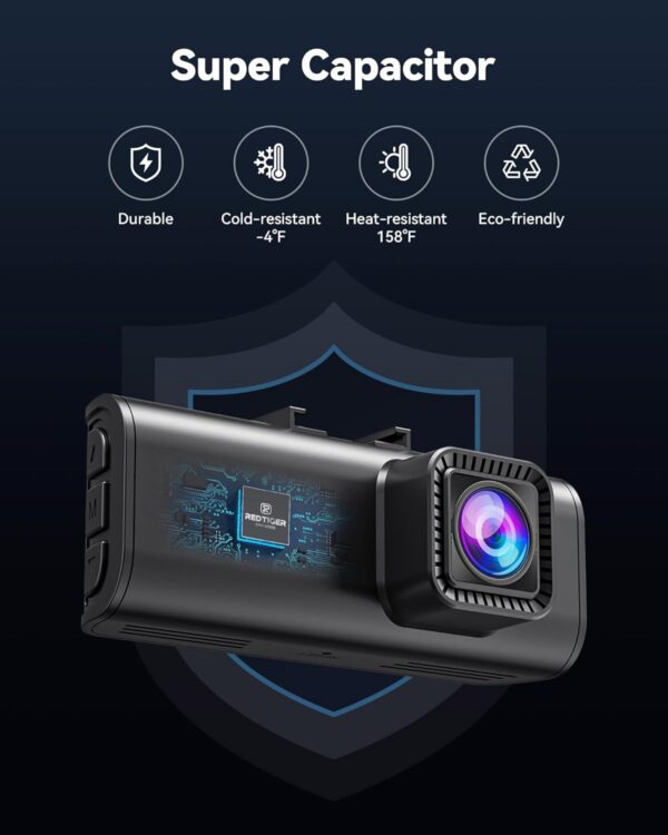 Limited Time Deal 35%OFF! REDTIGER 4K Dash Cam Front and Rear, STouch Screen WiFi Car Dash Camera, - Image 11