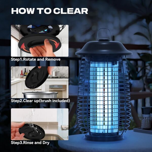 Limited Time Deal 40%OFF! Bug Zapper Indoor & Outdoor, 4200V Electric Mosquito Zapper - Image 4