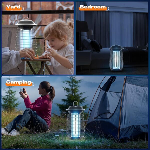 Limited Time Deal 40%OFF! Bug Zapper Indoor & Outdoor, 4200V Electric Mosquito Zapper - Image 7
