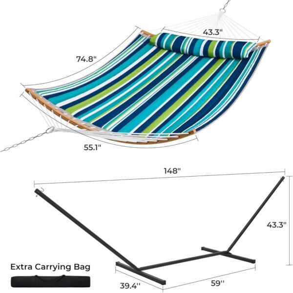 Limited Time Deal 10%OFF!  SUPERJARE Hammock with Stand, 2 Person Heavy Duty Hammock - Image 4