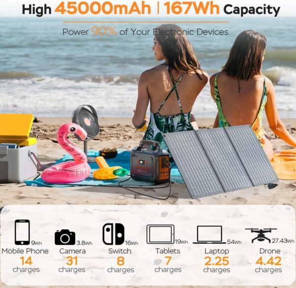 Limited Time Deal 13%OFF! MARBERO Solar Generator 167Wh Camping Portable Power Station - Image 3