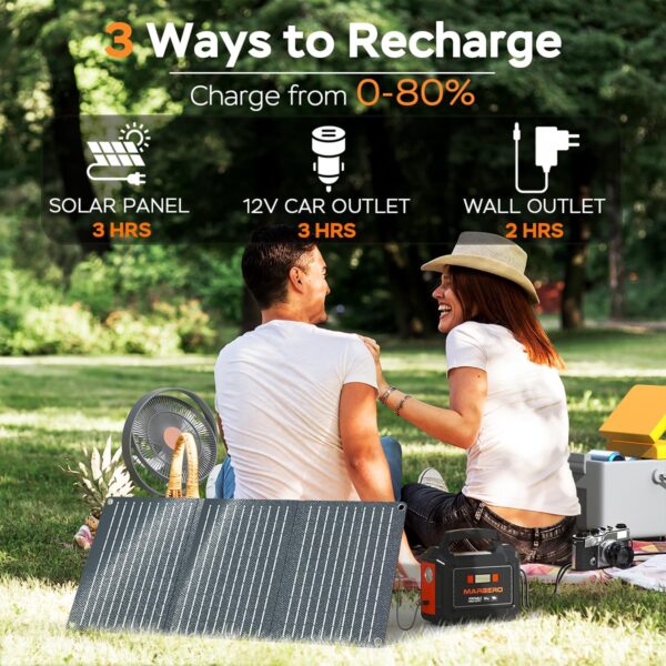 Limited Time Deal 13%OFF! MARBERO Solar Generator 167Wh Camping Portable Power Station - Image 8